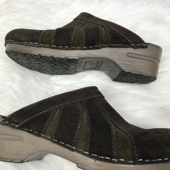 Dansko Leather Suede Mule Clog Comfort Wear - Picture 5 of 7